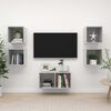 vidaXL TV Cabinet Set Concrete Grey Engineered Wood