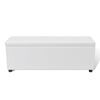 vidaXL Ottoman White PVC: 94%, Cotton: 4%, Polyester: 2% Medium