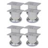 vidaXL Sofa Legs 8 pcs Round Chrome 2.4"