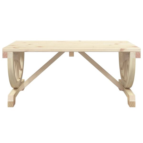 vidaXL Garden Coffee Table Brown Solid Fir Wood