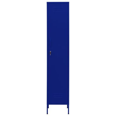 vidaXL Locker Cabinet Navy Blue 13.8"x18.1"x70.9" Steel