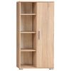 vidaXL TV Wall Unit Sonoma oak Engineered wood, Metal Large TV Wall Unit