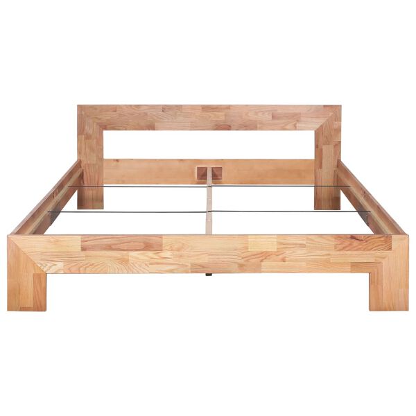 vidaXL Bed Frame Oak Solid Oak Wood Double Tough Bed Frame