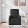 vidaXL Massage Recliner Chair Black Polyester Fabric, Metal, Plywood Large