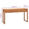 vidaXL Desk Teak Solid teak wood, plywood 47.2 x 15.7 x 29.5 in Desk