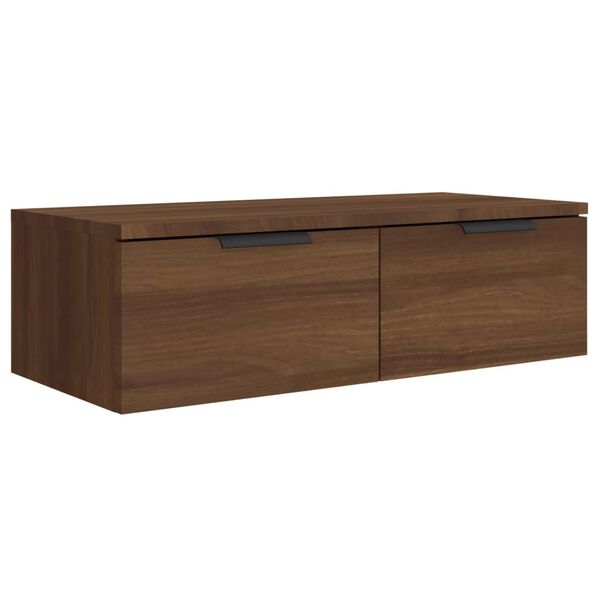 vidaXL Wall Cabinet Brown Oak Engineered Wood Standard Wall Cabinet