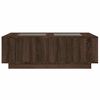 vidaXL Coffee Table Brown oak Engineered wood, glass Medium Modern