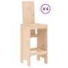 vidaXL Garden Bar Set Natural Pine Solid Pine Wood Regular Footrest