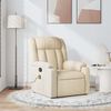 vidaXL Massage Recliner Chair Cream