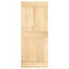 vidaXL Sliding Door with Hardware Set 33.5x82.7" Solid Wood Pine