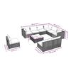 vidaXL Garden Lounge Set Brown PE rattan Large Modular