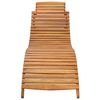vidaXL Sun Lounger Natural wood Solid acacia wood, 100% polyester fabric