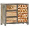 vidaXL Side Cabinet Grey and brown Solid mango wood, MDF