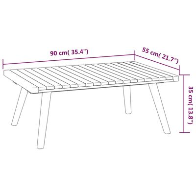 vidaXL 11 Piece Patio Lounge Set with Cushions Solid Acacia Wood