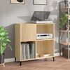 vidaXL Record Cabinet Sonoma oak Engineered wood, metal