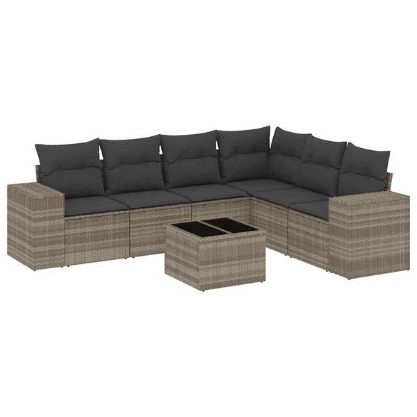 vidaXL Garden Sofa Set Light Grey, Dark Grey