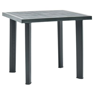 vidaXL Patio Table Green 31.5"x29.5"x28.3" Plastic
