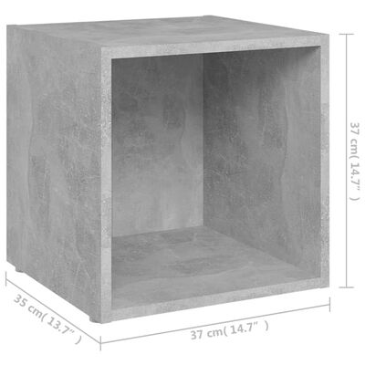 vidaXL TV Cabinets 2 pcs Concrete Gray 14.6"x13.8"x14.6" Engineered Wood