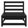 vidaXL Garden Lounge Set Black Solid pinewood Medium Modular