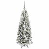 vidaXL Artificial Christmas Tree with 150 LEDs White 47.24 in