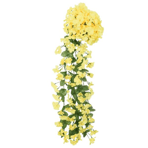 vidaXL Christmas Flower Garland Yellow PE 33.5 in long Decorative Inlays