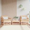 vidaXL Garden Chair Beige Solid Pine Wood Medium Modular Garden Chair