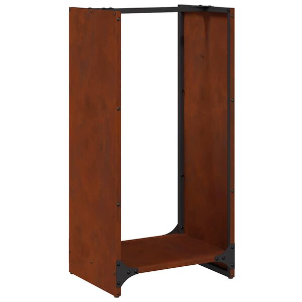 vidaXL Firewood Rack 15.7x11.8x31.5" Weathering Steel