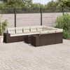 vidaXL Garden Sofa Set Brown, Cream White