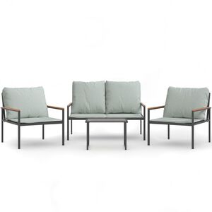 vidaXL Garden Lounge Set Anthracite Powder-coated steel Medium