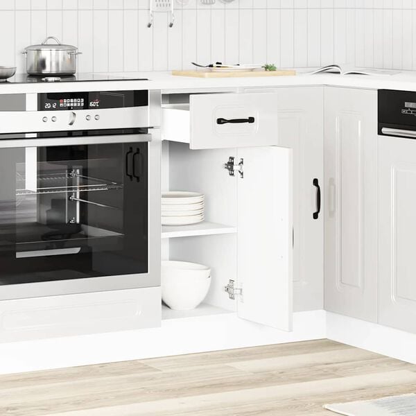 vidaXL Kitchen Base Cabinet High gloss white Engineered wood