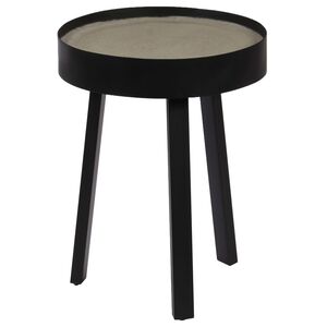 vidaXL Coffee Table Concrete top with black base