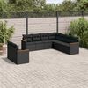 vidaXL Garden Sofa Set Black