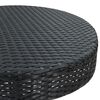 vidaXL Garden Bar Set Black PE rattan, powder-coated steel