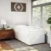 vidaXL Bed Frame White Faux leather, plywood, engineered wood Twin XL