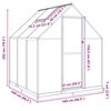 vidaXL Greenhouse Anthracite Aluminum, Polycarbonate, Galvanized Steel