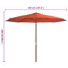 vidaXL Garden Parasol Terracotta Polyester Large UV-resistant materials
