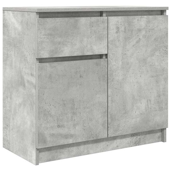vidaXL Sideboard Concrete grey Engineered wood 28.0 x 13.8 x 25.6 in