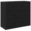 vidaXL Highboard Black oak 80 x 33 x 150 cm Engineered wood