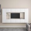 vidaXL TV Cabinet White Engineered wood 8 Piece Set TV Cabinet