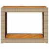 vidaXL Garden Side Table Beige and brown PE rattan Small Durable