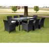 vidaXL Garden Furniture Set Black