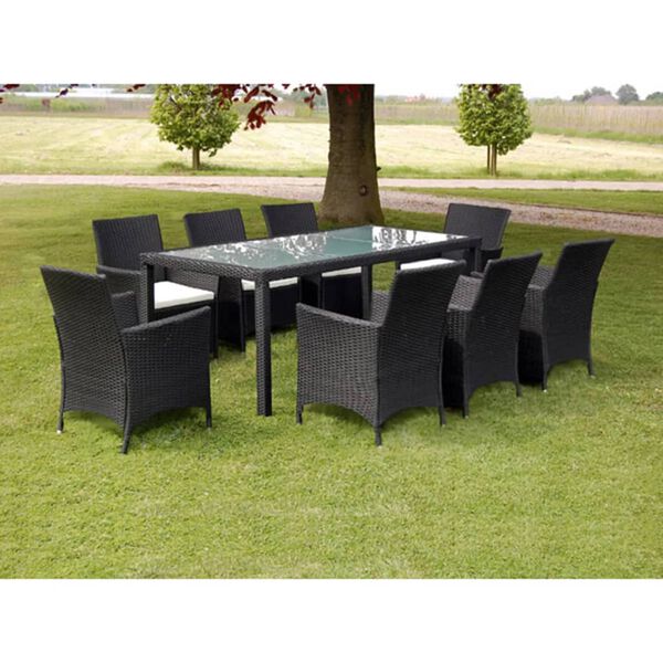 vidaXL Garden Furniture Set Black