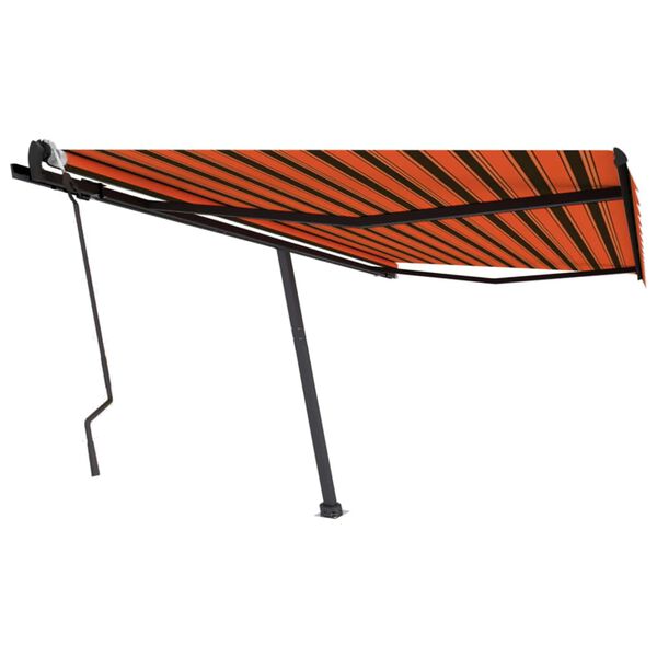 vidaXL Retractable Awning Orange and brown