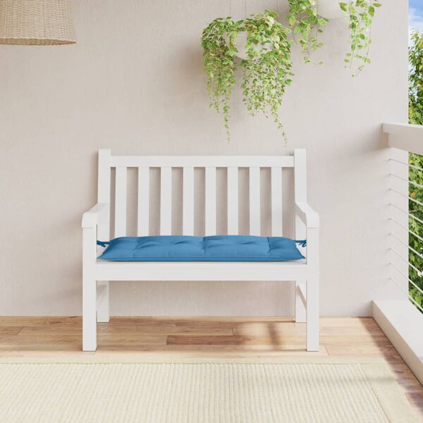 vidaXL Garden Bench Cushion Melange Blue Fabric (100% polyester)
