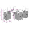 vidaXL Garden Dining Set Grey, Dark Grey