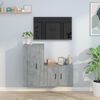 vidaXL TV Cabinet Set Set of 2 Concrete Grey Engineered Wood Medium