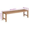 vidaXL Patio Bench with Gray Cushion 59.1" Solid Teak Wood