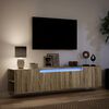 vidaXL TV Wall Cabinet Sonoma oak Engineered wood 70.9 x 12.2 x 15.6 in