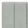 vidaXL Headboard Cushion Light grey Velvet (100% polyester), Foam