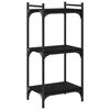 vidaXL Bookcase Black Engineered wood Medium Adjustable Feet Bookcase